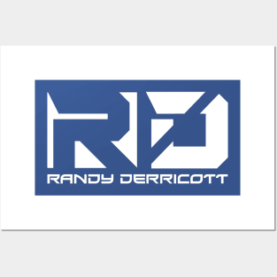 Randy Derricott Logo (White) Posters and Art